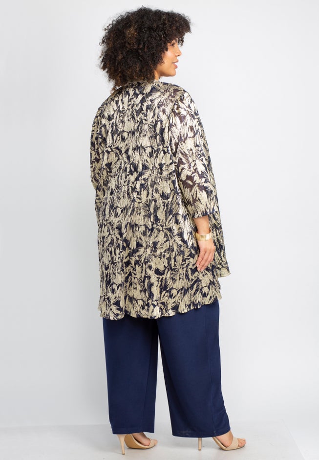 3-Piece Foil Print Pant Set image number 1