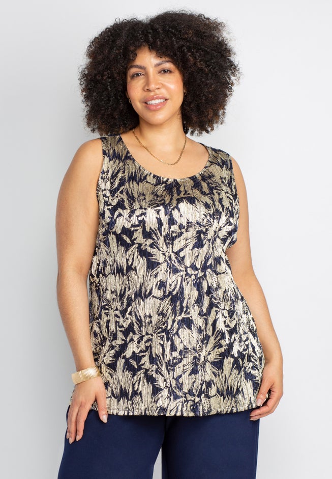 3-Piece Foil Print Pant Set image number 3