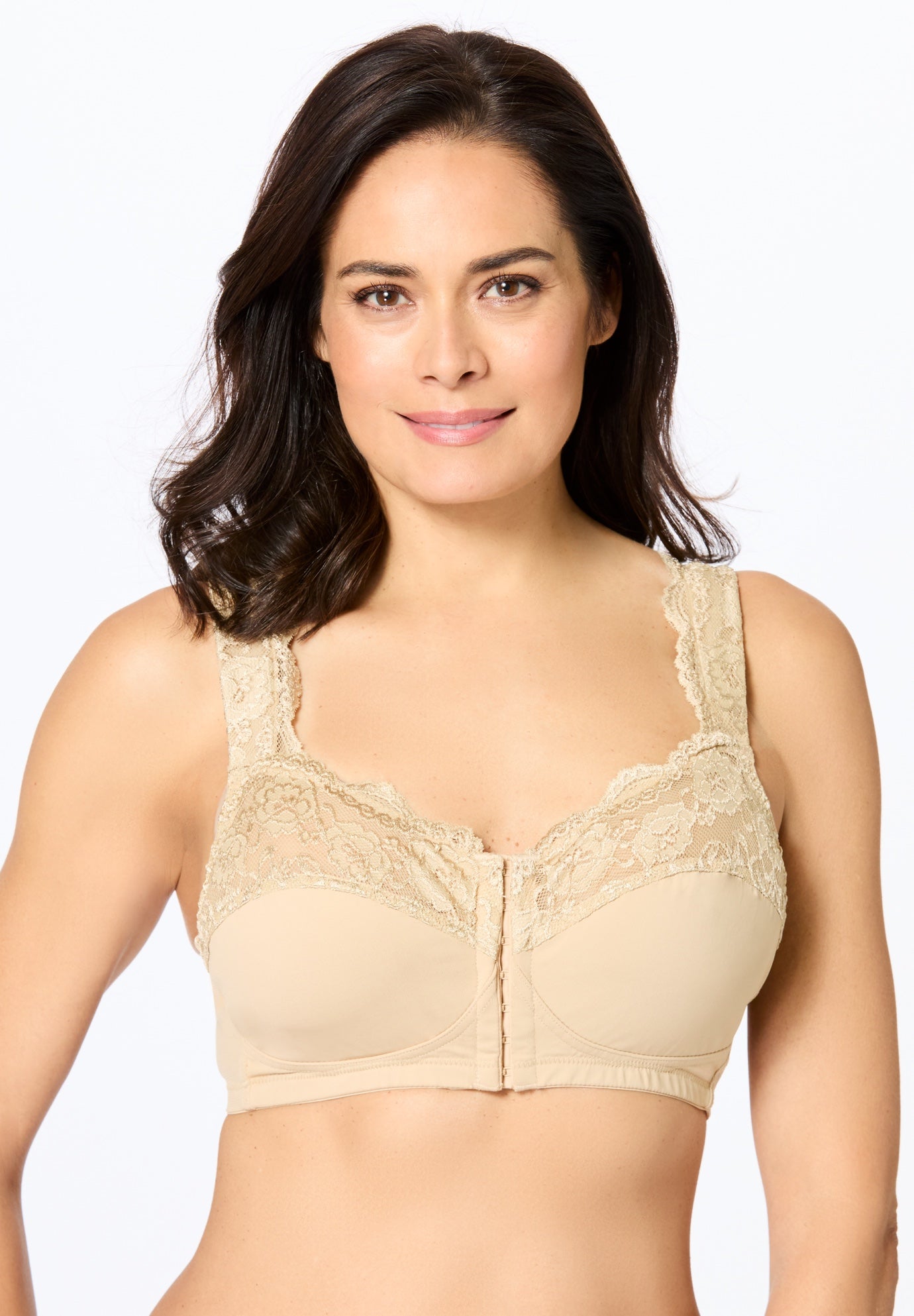 Front Close Wireless Gel Strap Bra image number 4