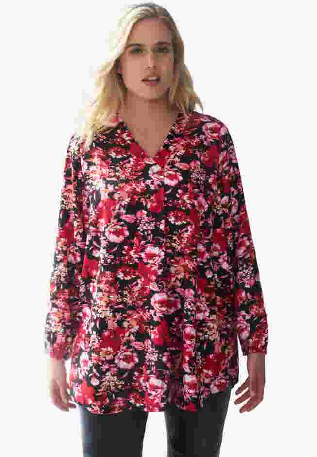 Long Sleeve Inverted Pleat Tunic image number 0