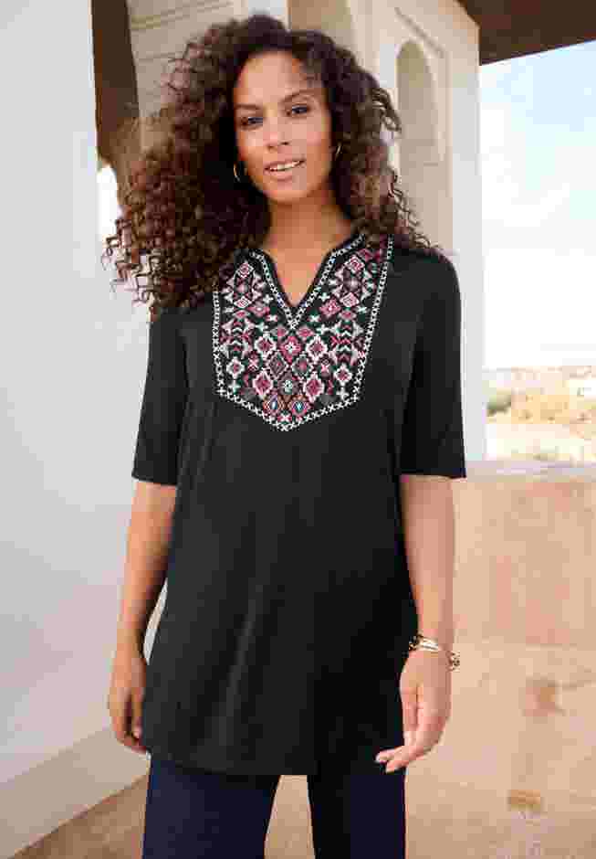 Embroidered Swing Tunic image number 0