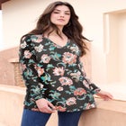 Knit V-Neck Tunic image number null