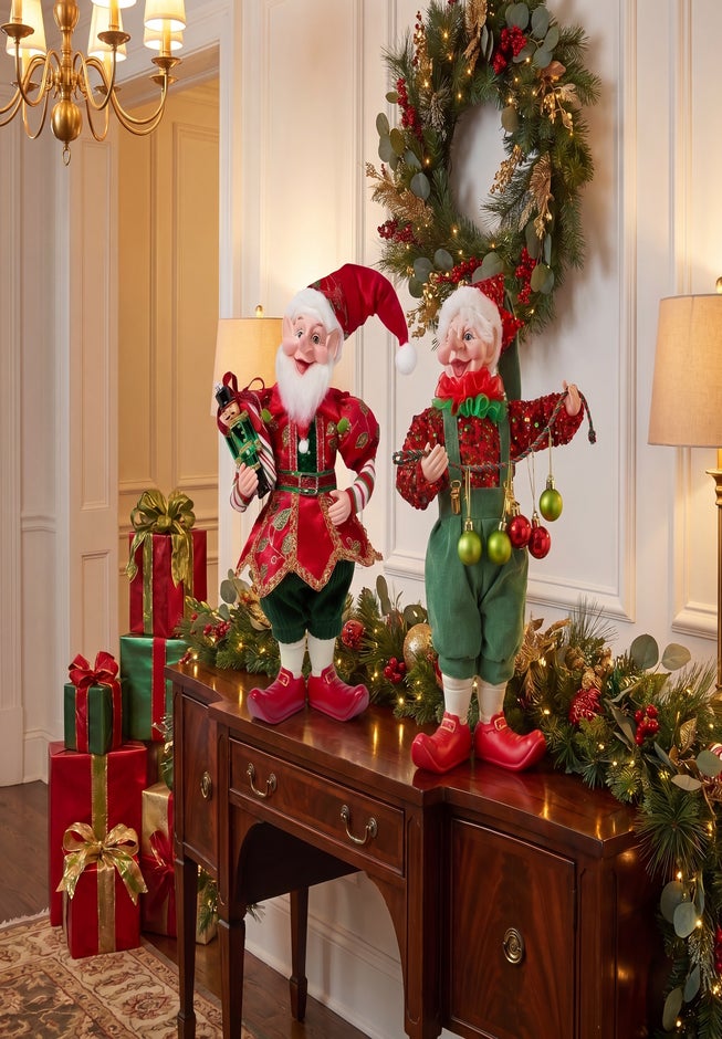 16"H Elf With Ornament Garland image number 5