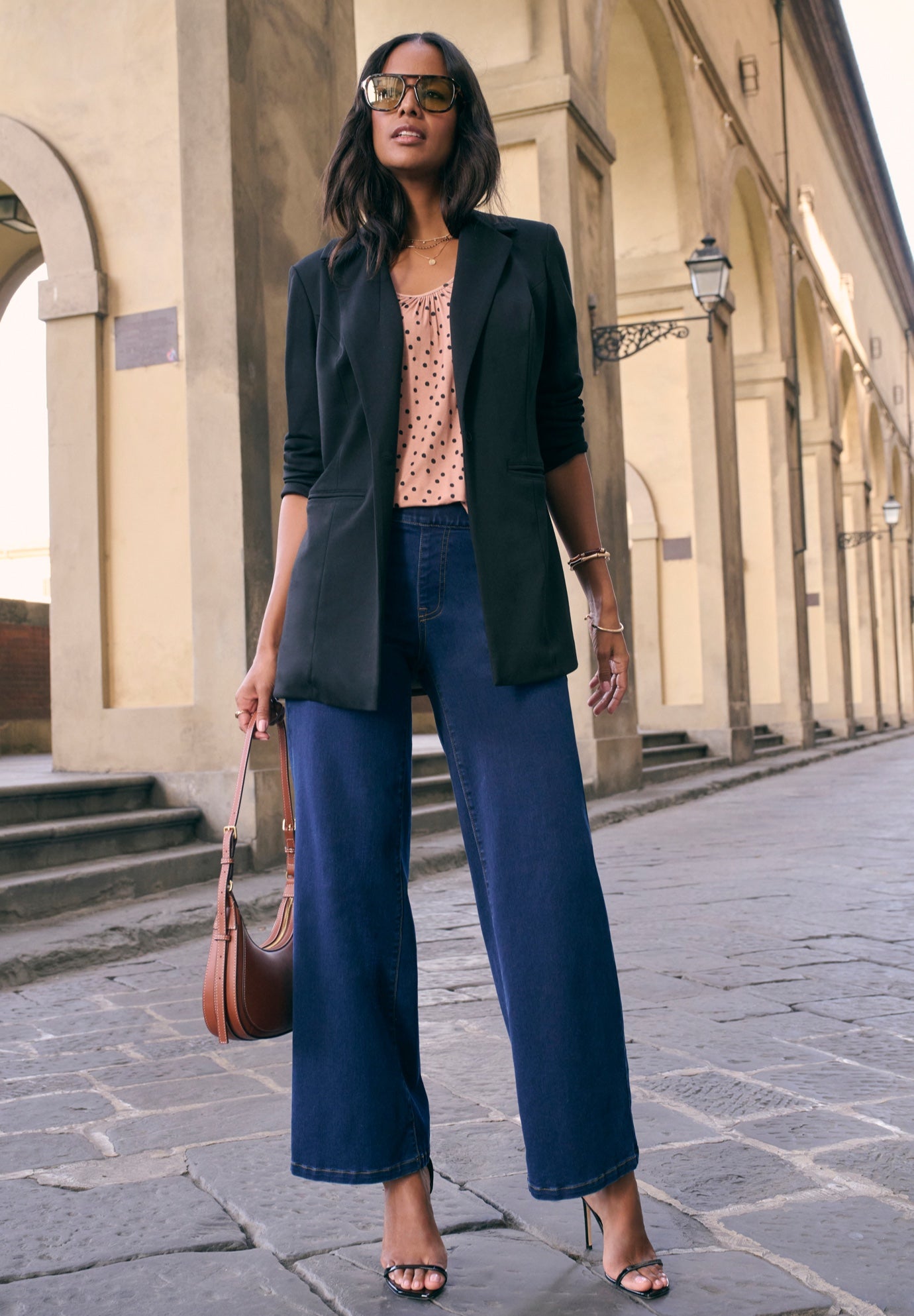 Plus Size Comfort Stretch Ponte Blazer image number 1