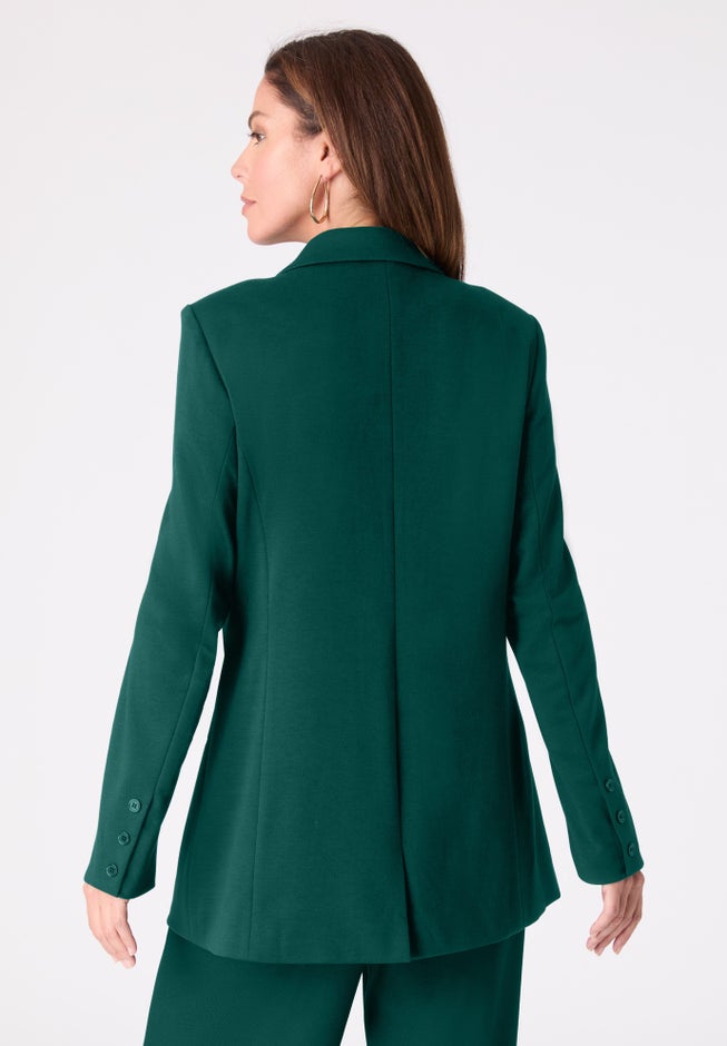 Plus Size Comfort Stretch Ponte Blazer image number 1