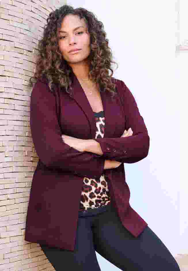 Plus Size Comfort Stretch Ponte Blazer image number 0