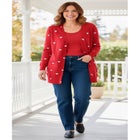 Perfect Longer-Length Cotton Cardigan Sweater image number null