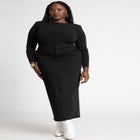 Denim Maxi Skirt image number null