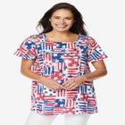 Lattice-Detail Cold-Shoulder Tee image number null