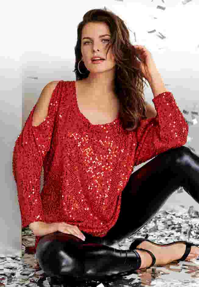 Cold-Shoulder Sequin Tunic image number 3