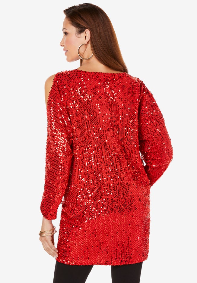 Cold-Shoulder Sequin Tunic image number 2