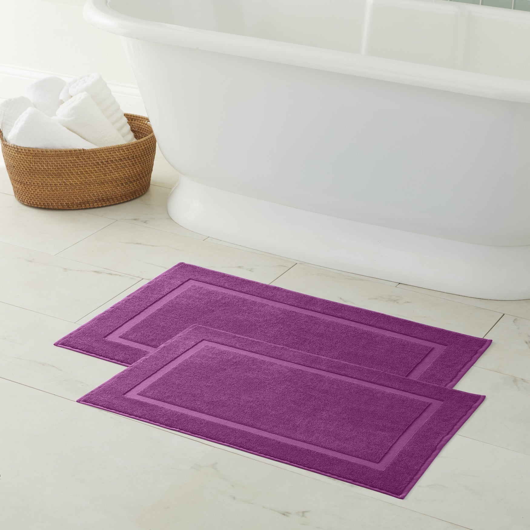 BH Studio 100% Cotton Towel Bath Mat, Set of 2 image number 0