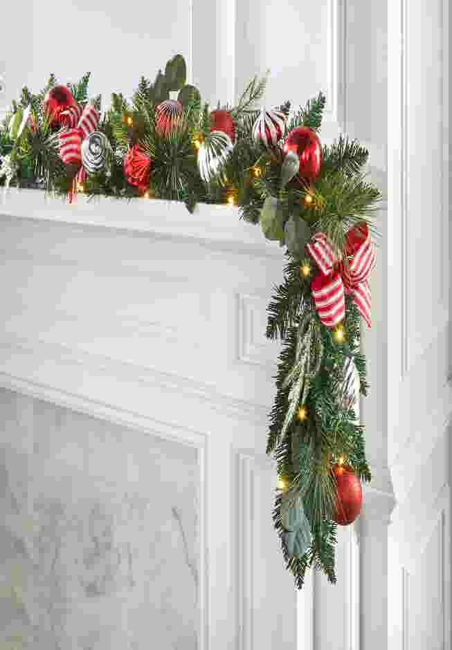 6' Pre-Lit Christmas Cheer Garland image number 0