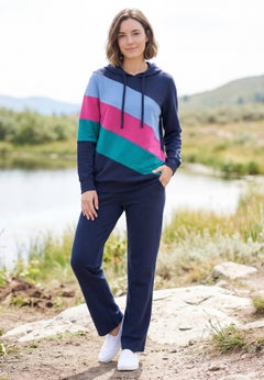 Color Block Hoodie Sweatshirt