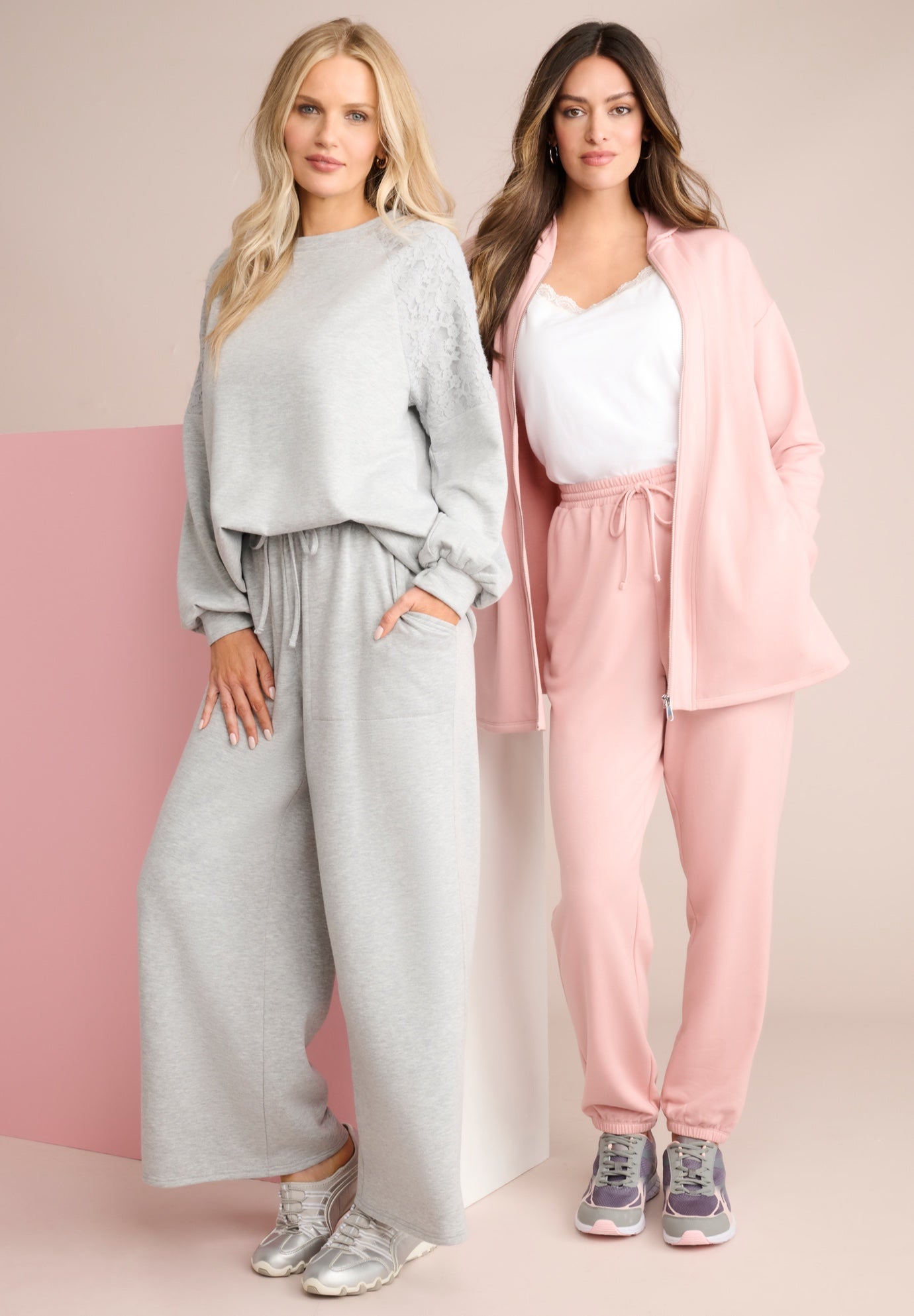 Comfort+ Fleece Lace Shoulder Sweatshirt image number 4