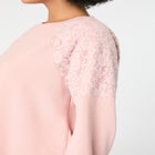 Comfort+ Fleece Lace Shoulder Sweatshirt image number null