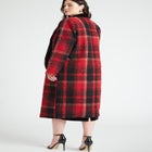 Longline Coat With Velvet Detail image number null