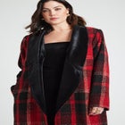 Longline Coat With Velvet Detail image number null