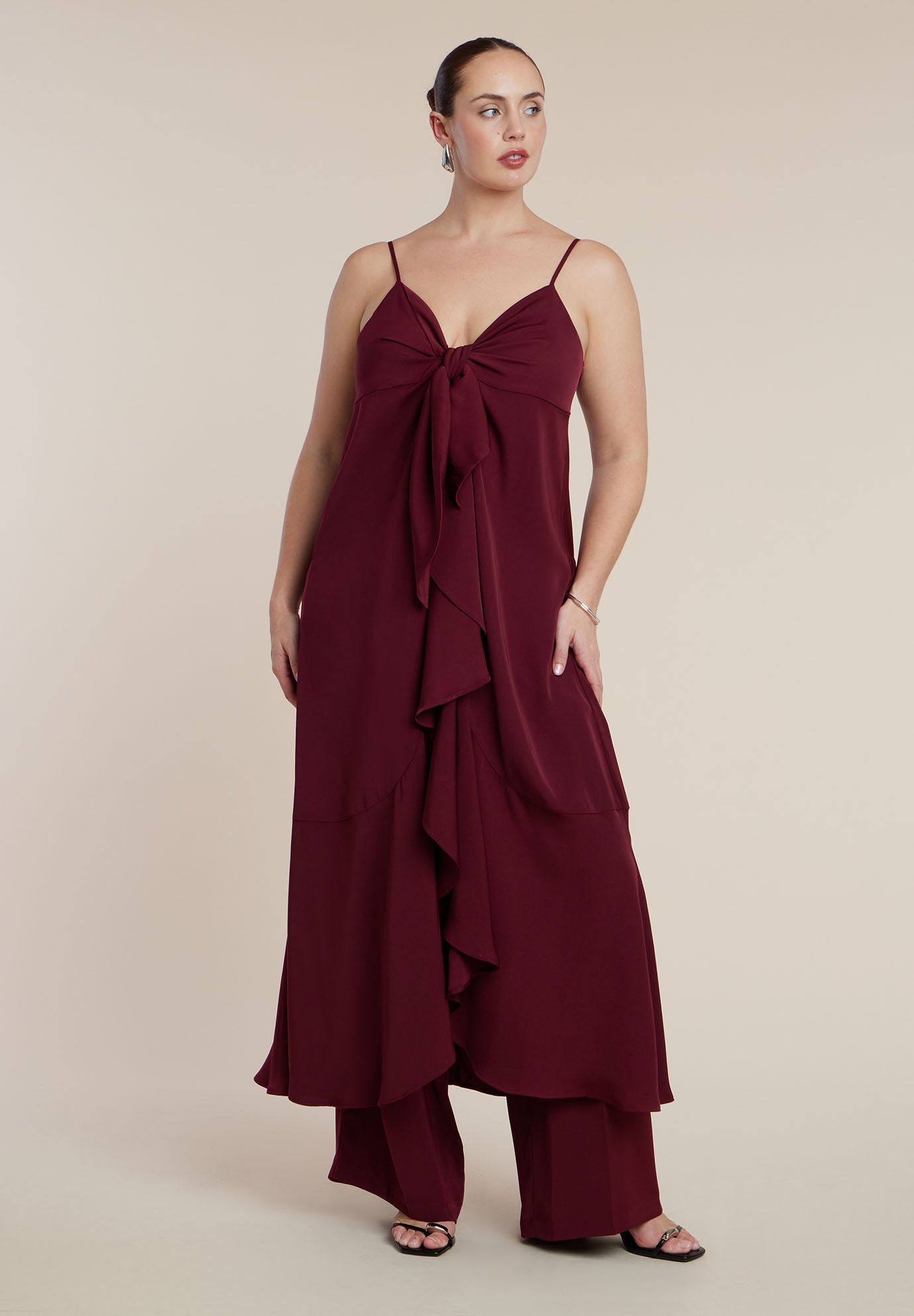 Elastic Waist Wide Leg Trouser image number 1