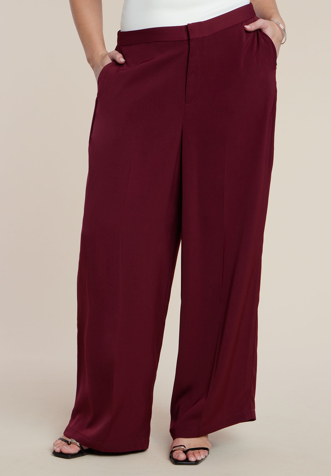 Elastic Waist Wide Leg Trouser image number 0