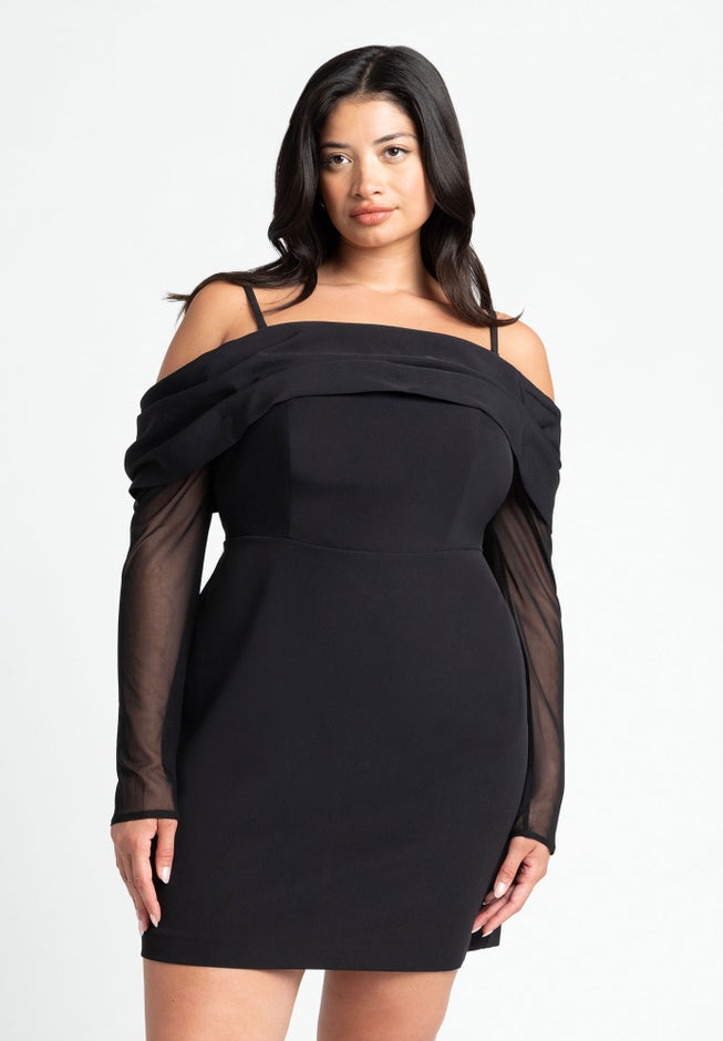Pleated Off The Shoulder Mini Dress image number 4