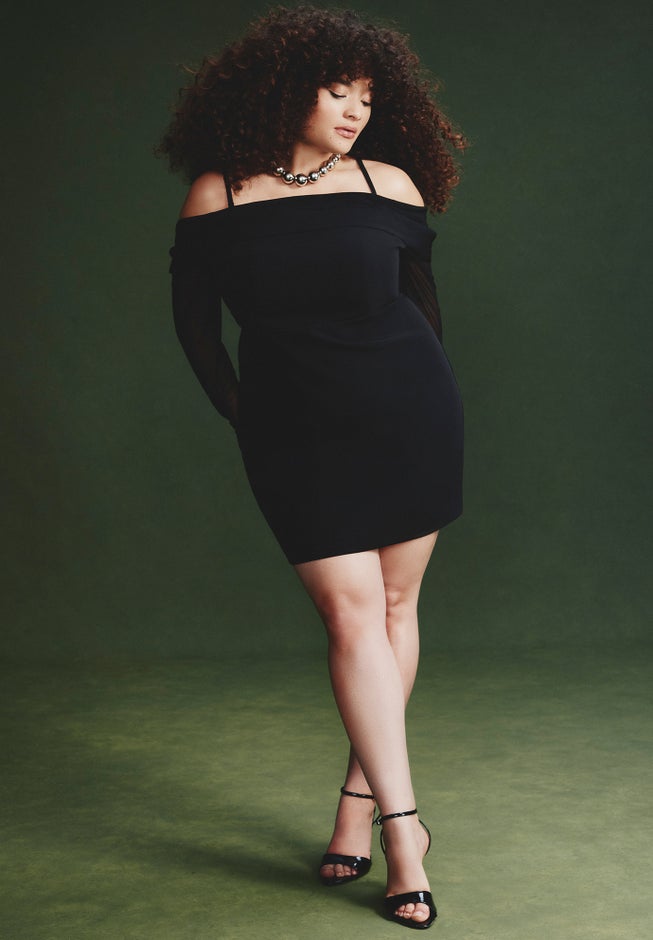 Pleated Off The Shoulder Mini Dress image number 0