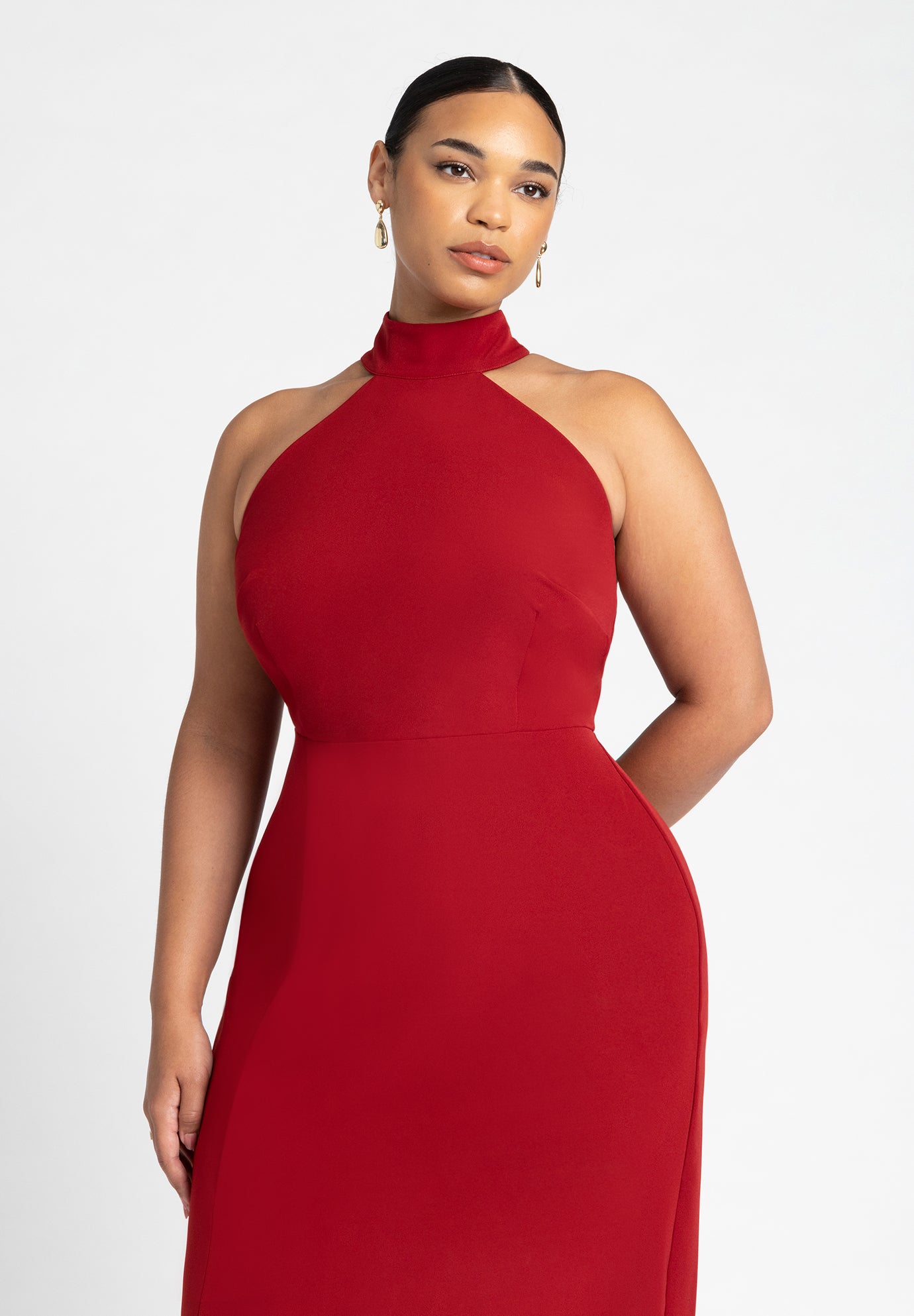 High Neck Column Gown image number 3