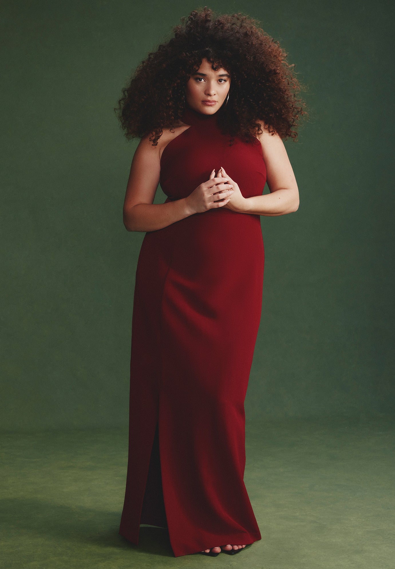 High Neck Column Gown image number 0