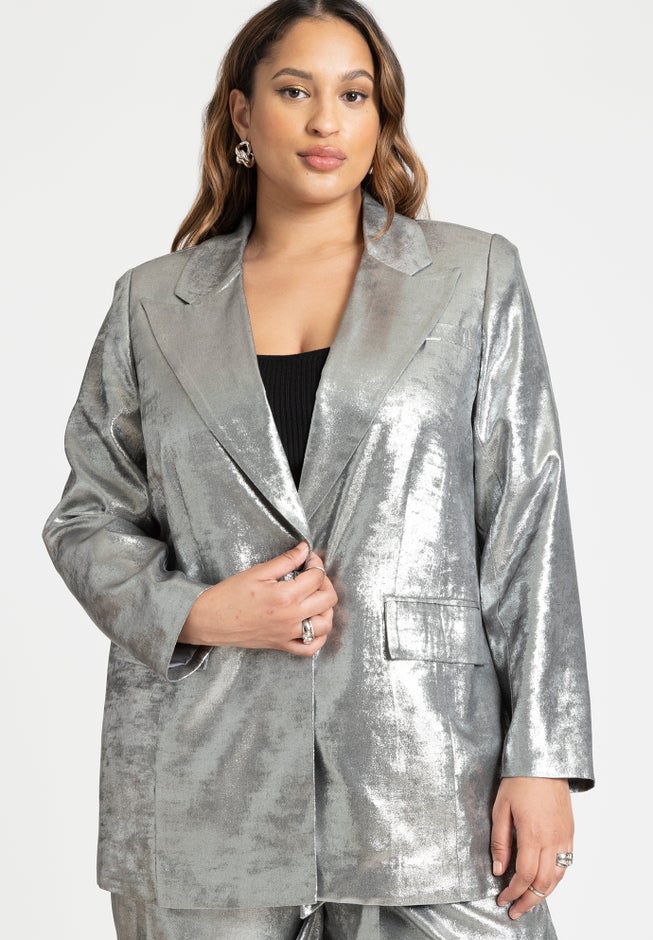 Strong Shoulder Single Breasted Blazer image number 1
