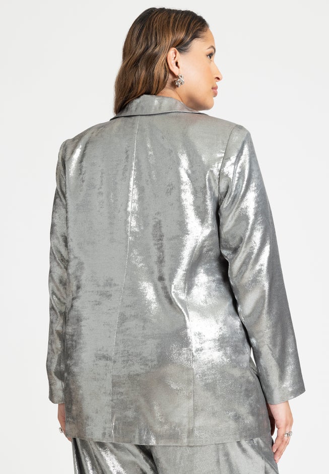 Strong Shoulder Single Breasted Blazer image number 2
