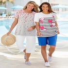 Graphic Print Scoop Neck Tunic image number null