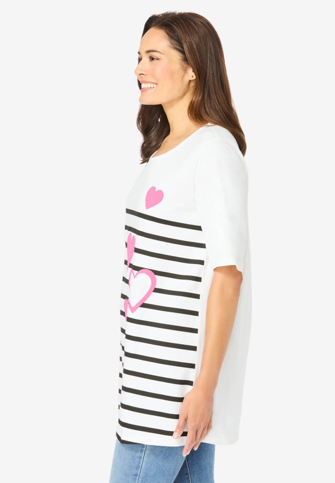 Graphic Print Scoop Neck Tunic image number 2