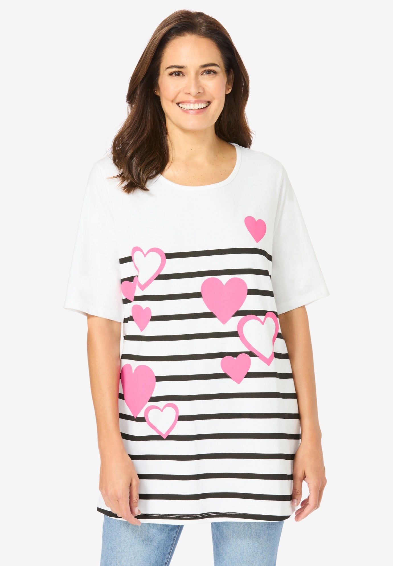 Graphic Print Scoop Neck Tunic image number 0