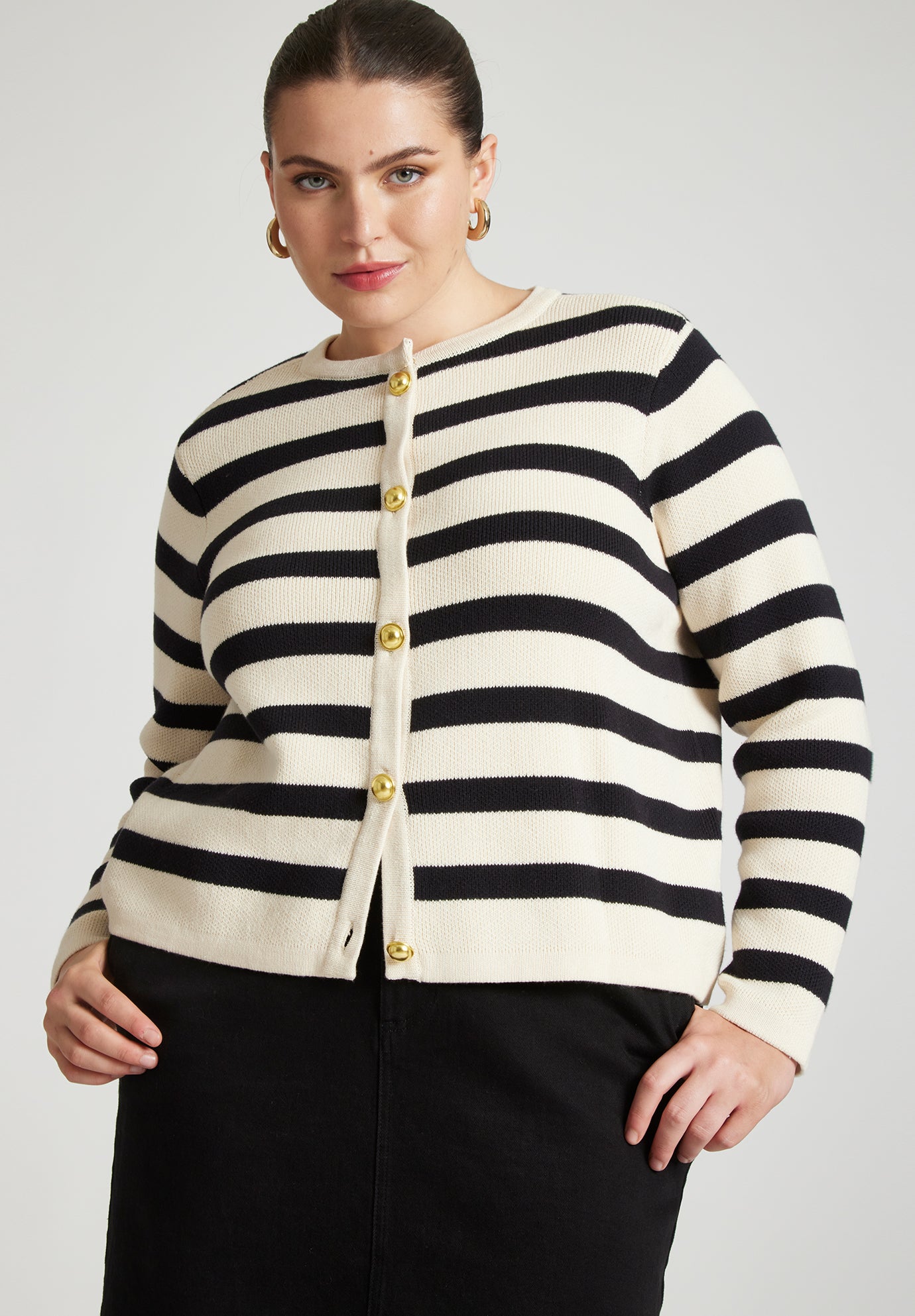 Intarsia Sweater Jacket image number 2