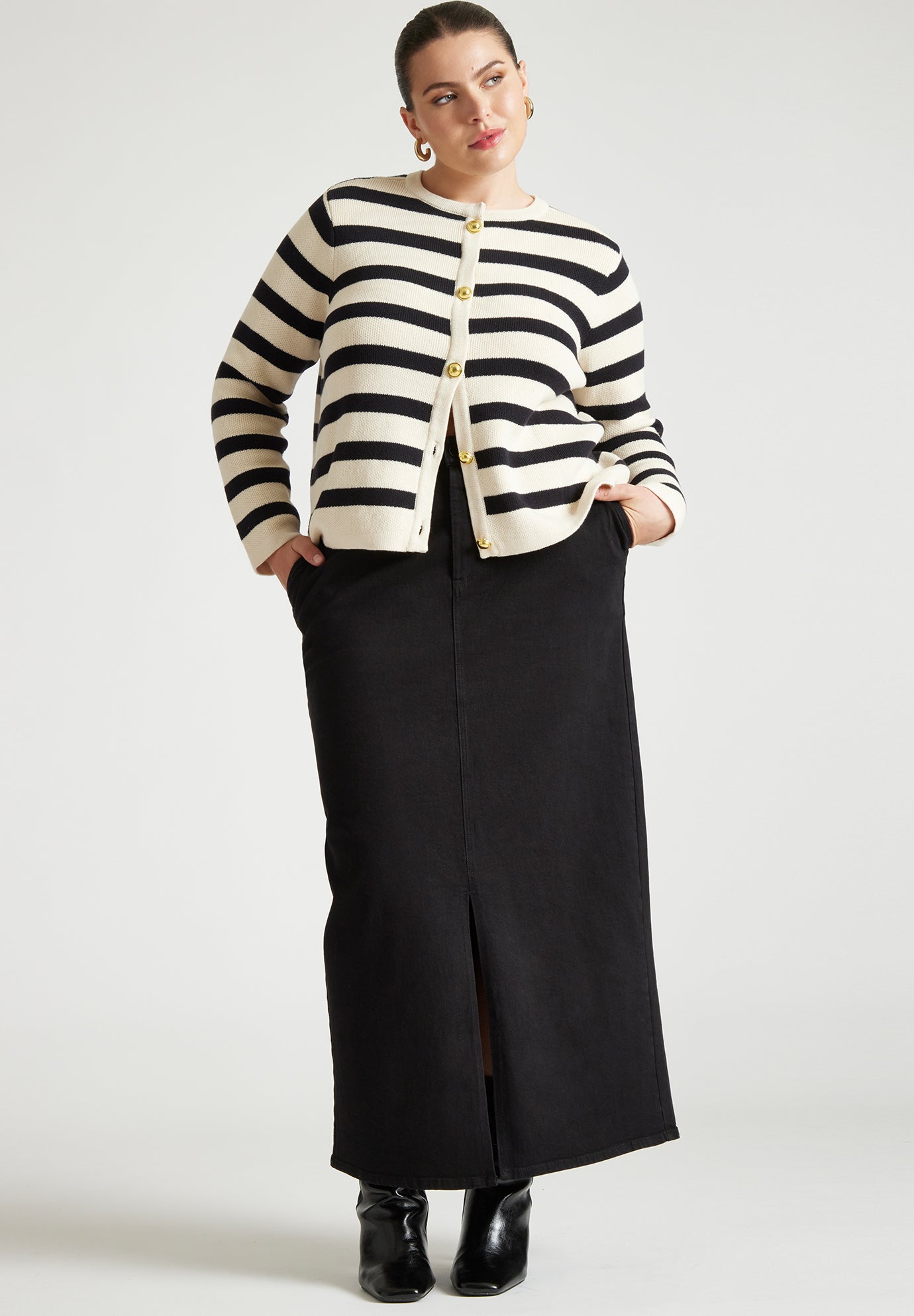 Intarsia Sweater Jacket image number 3