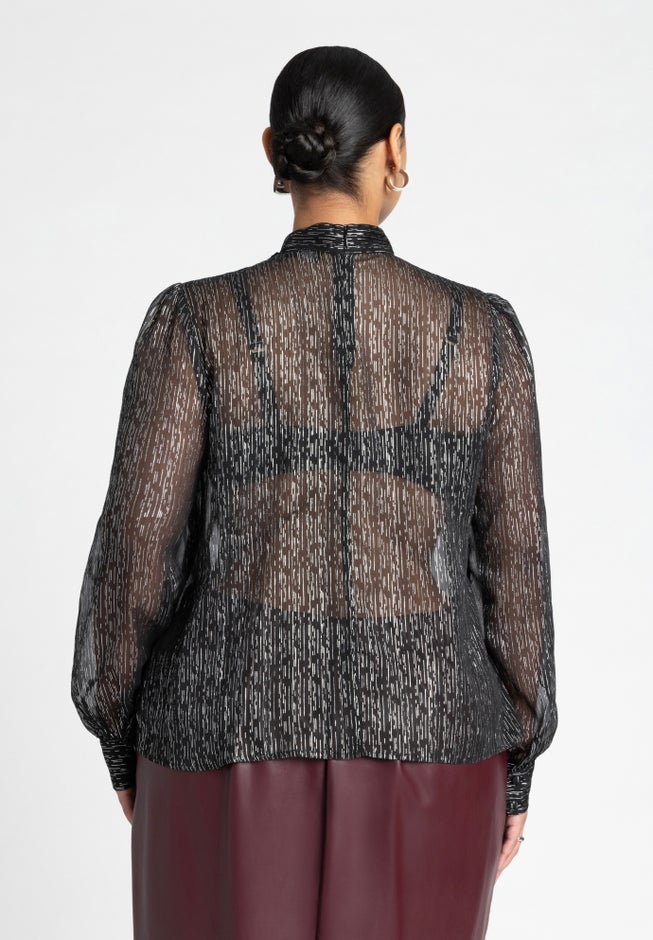 Sheer Lurex Blouse image number 1