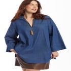 Cotton Denim Blouse image number 1