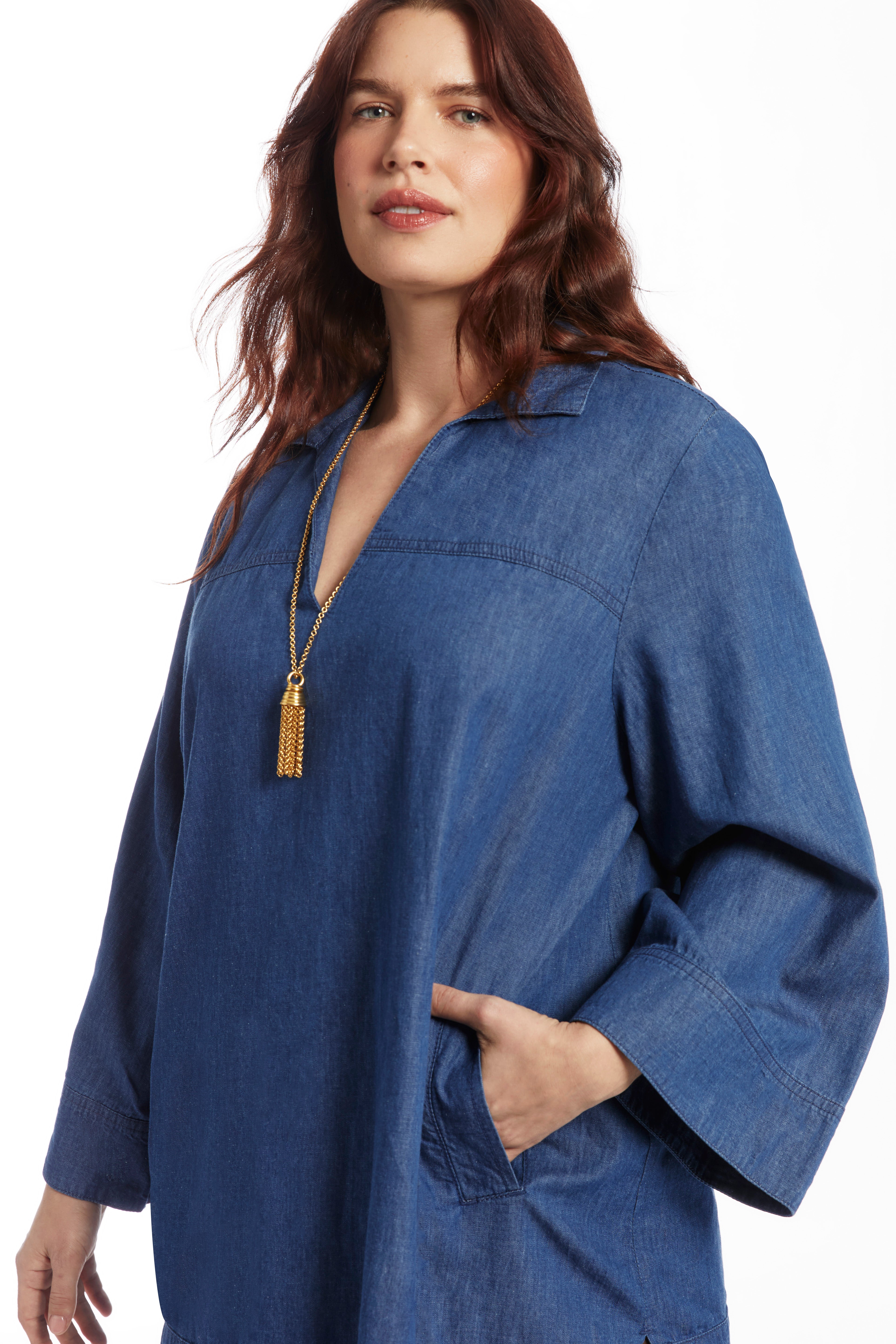 Cotton Denim Blouse image number 3