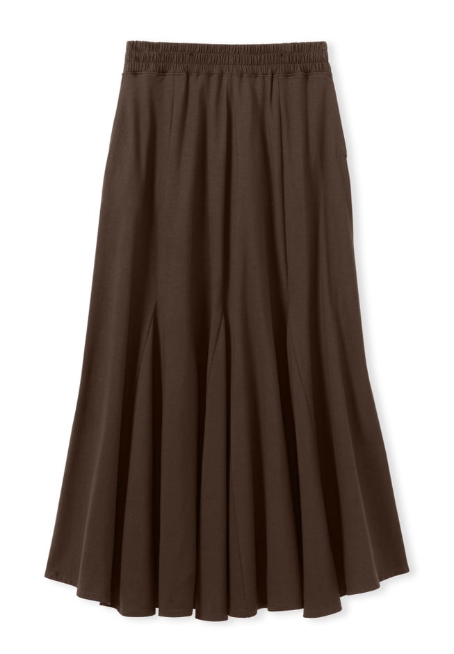 Wide Elastic Waist Skirt image number 3