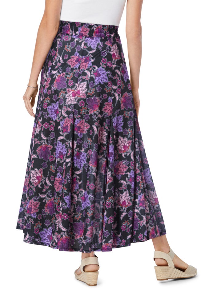 Wide Elastic Waist Skirt image number 1