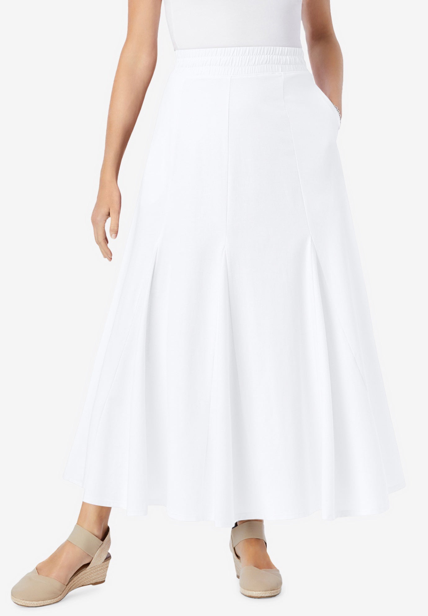 Wide Elastic Waist Skirt image number 0