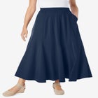Wide Elastic Waist Skirt image number null