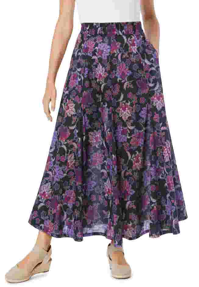 Wide Elastic Waist Skirt image number 0