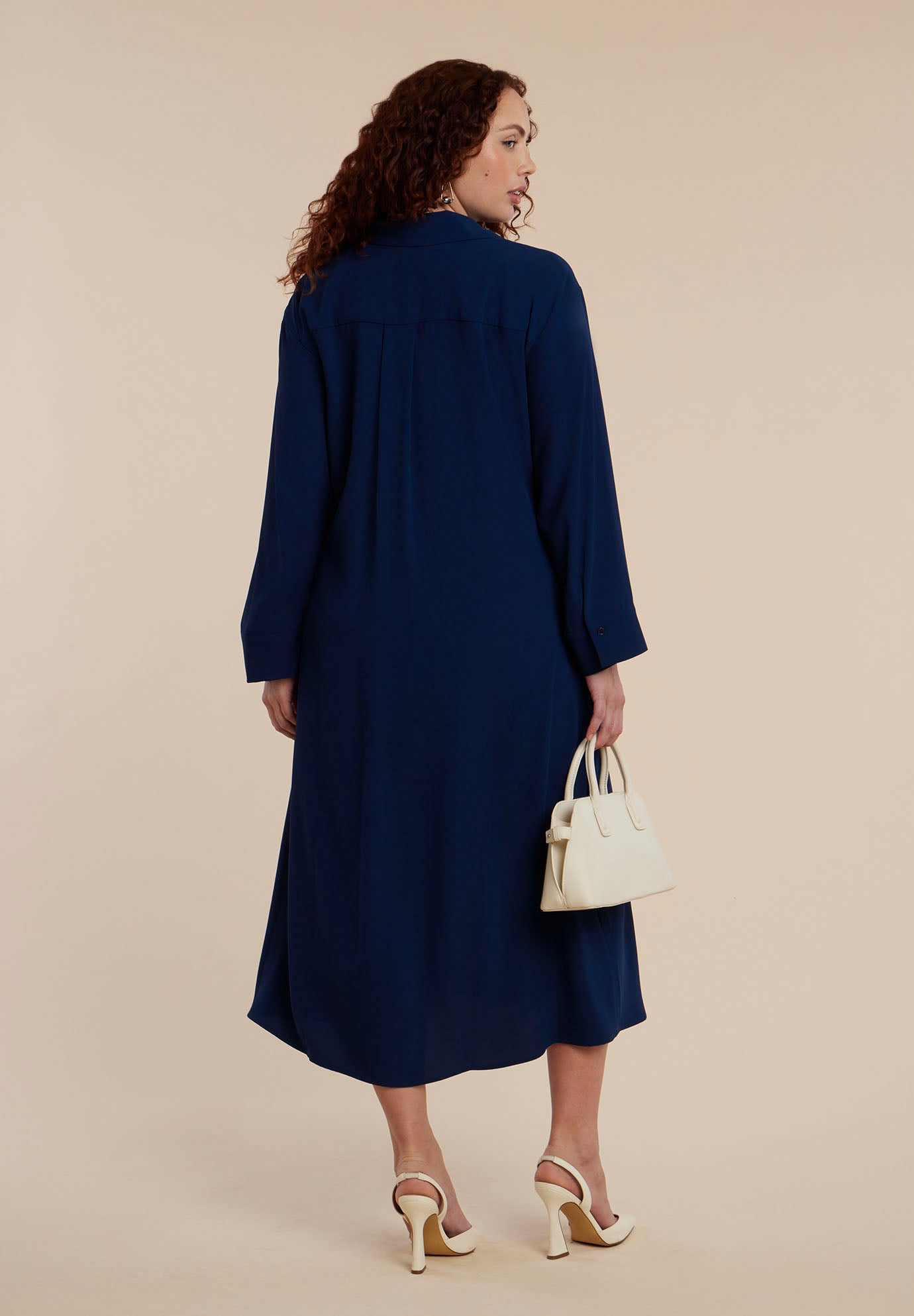 Tie Front Oversized Shirt Dress image number 1