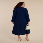 Tie Front Oversized Shirt Dress image number null