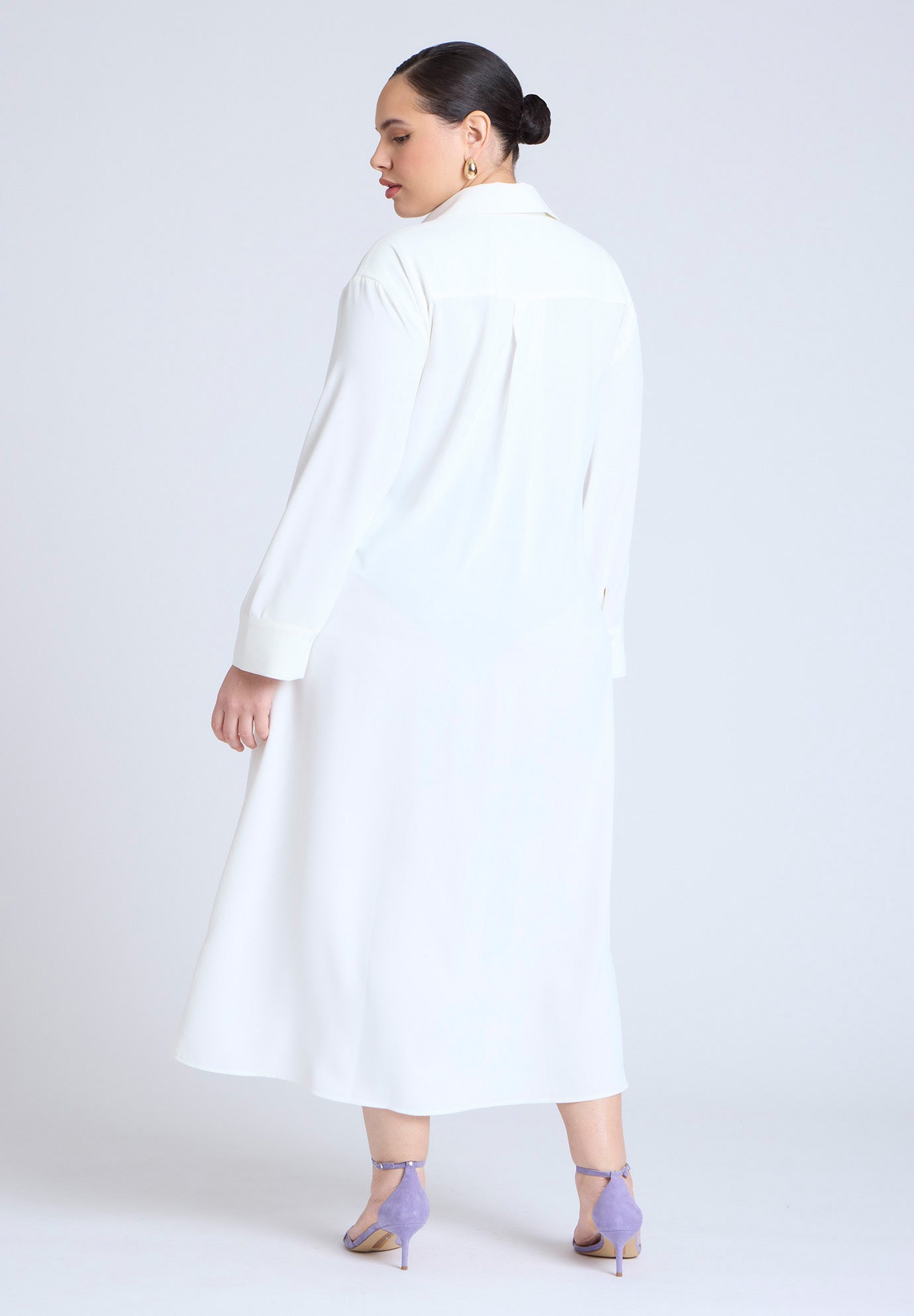 Tie Front Oversized Shirt Dress image number 1
