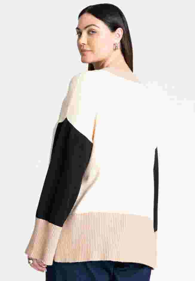 Colorblocked Relaxed Sweater image number 1