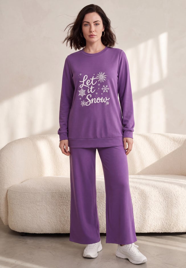 Comfort+ Fleece Flared Sweatpants image number 1