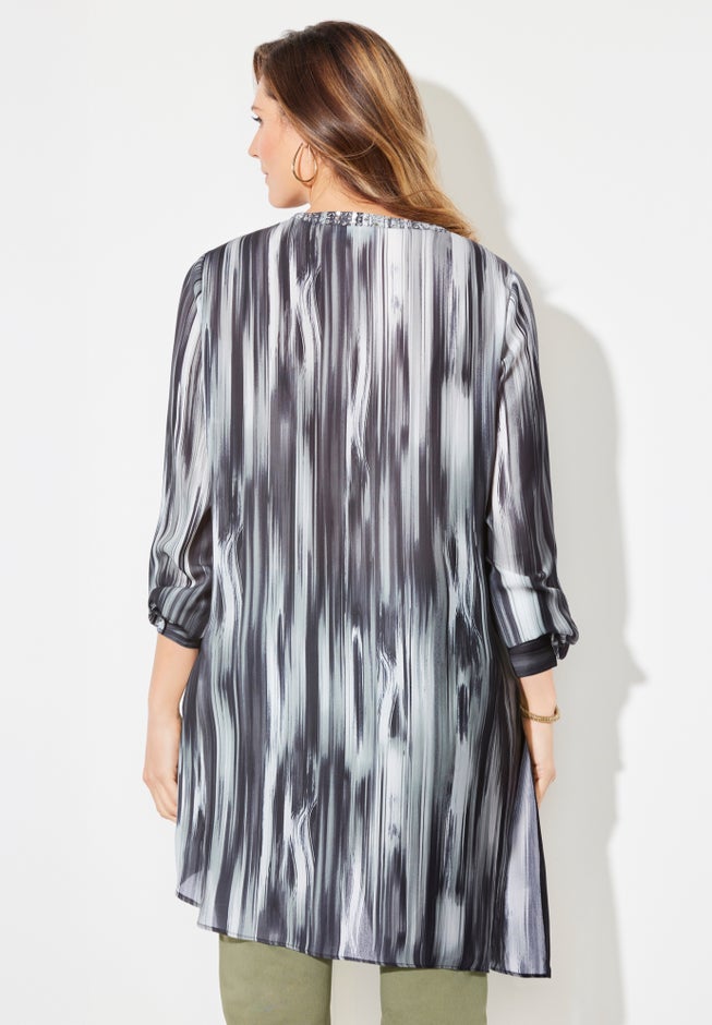 Beaded Beauty Asymmetrical Tunic image number 1