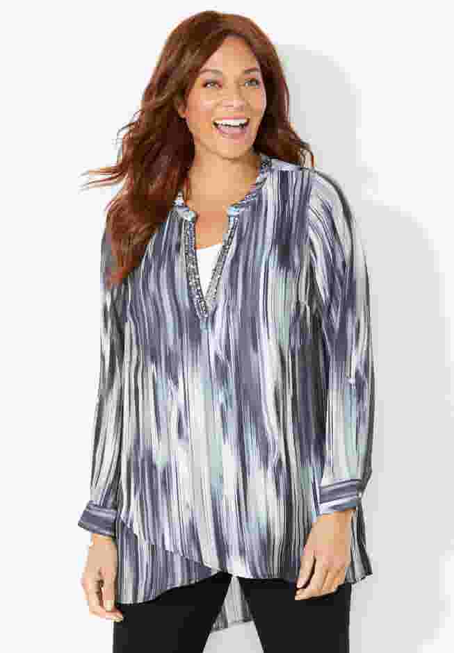 Beaded Beauty Asymmetrical Tunic image number 0